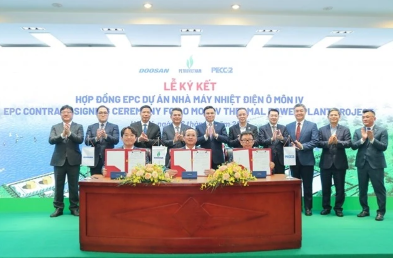 The EPC contract signing ceremony for O Mon 4 thermal power plant project. (Photo: baochinhphu.vn)